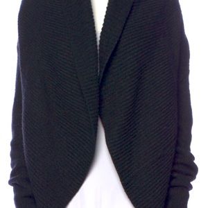 Vince circle open cardigan sweater black large